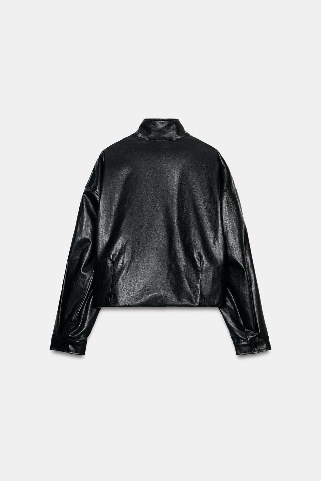 СТЕГАНЫЙ БОМБЕР ИЗ ИСКУССТВЕННОЙ КОЖИ