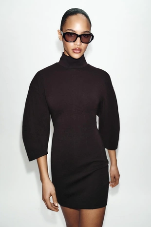 Короткое платье из интерлока- Заказать в России