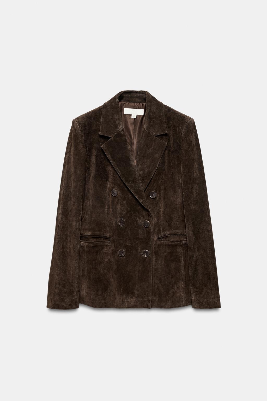 ДВУБОРТНЫЙ БЛЕЙЗЕР ИЗ 100% ЗАМШИ