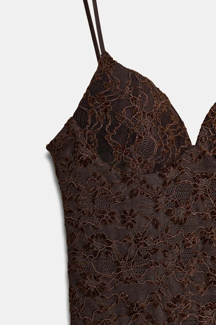 Короткое кружевное платье- Заказать в России