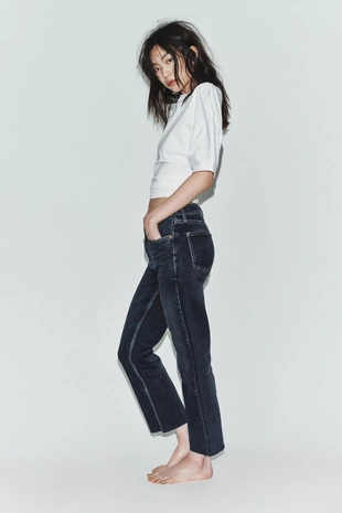 Джинсы TRF CROPPED FLARE с высокой посадкой- Заказать в России