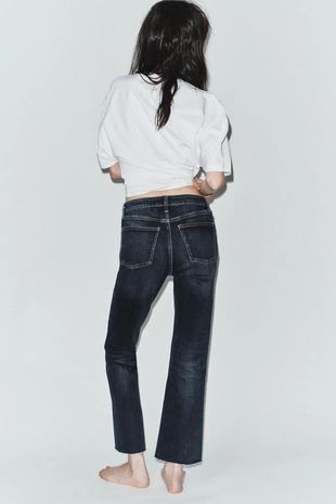 Джинсы TRF CROPPED FLARE с высокой посадкой- Заказать в России