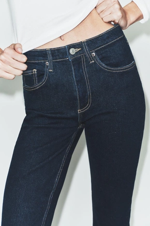 Джинсы TRF CROPPED FLARE с высокой посадкой- Заказать в России