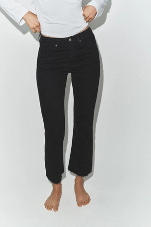 Джинсы TRF CROPPED FLARE с высокой посадкой