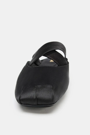 Балетки‑мюли с эластичными перекрещивающимися ремешками- Заказать в России