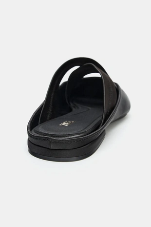 Балетки‑мюли с эластичными перекрещивающимися ремешками- Заказать в России