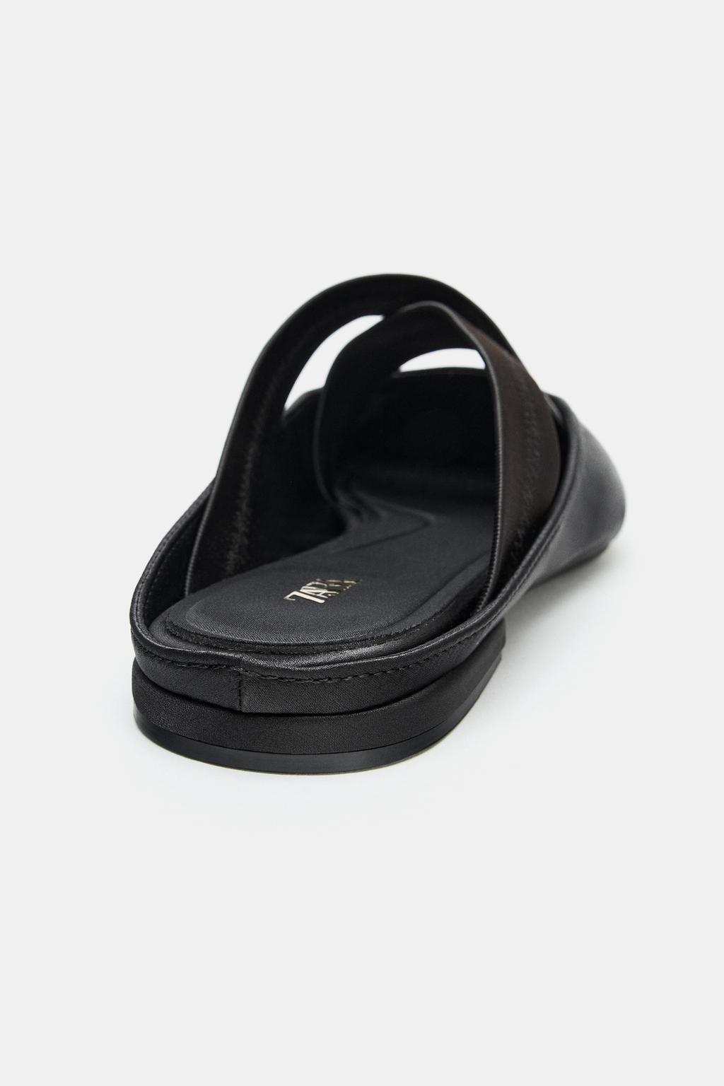 БАЛЕТКИ‑МЮЛИ С ЭЛАСТИЧНЫМИ ПЕРЕКРЕЩИВАЮЩИМИСЯ РЕМЕШКАМИ