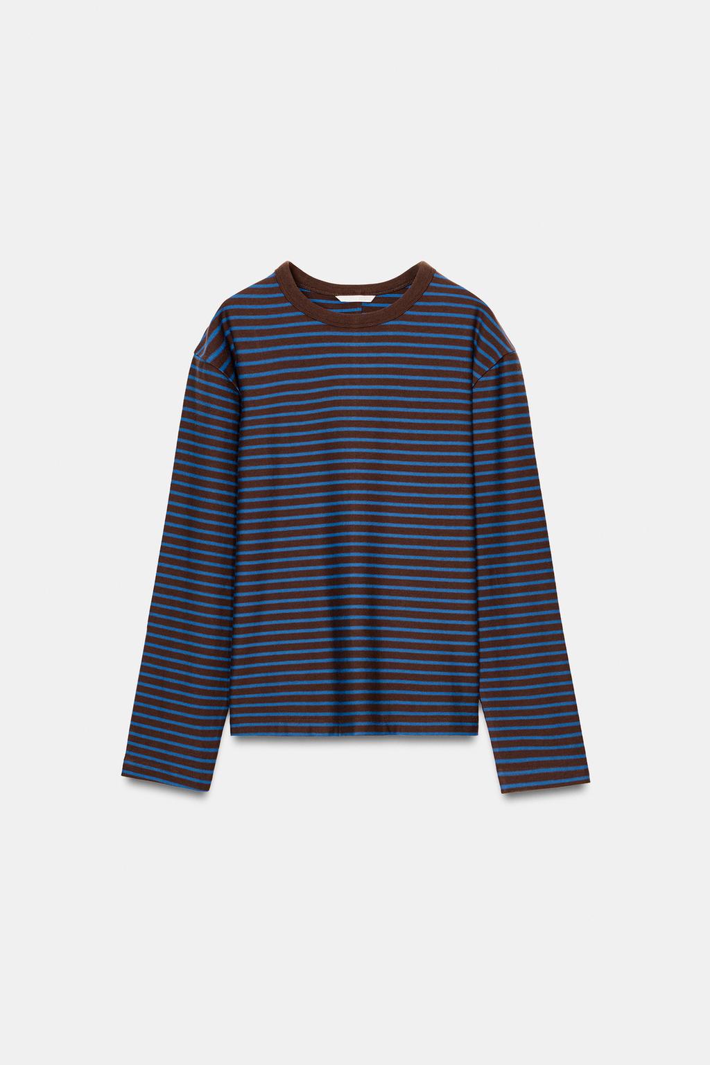 ФУТБОЛКА В ПОЛОСКУ С ДЛИННЫМИ РУКАВАМИ