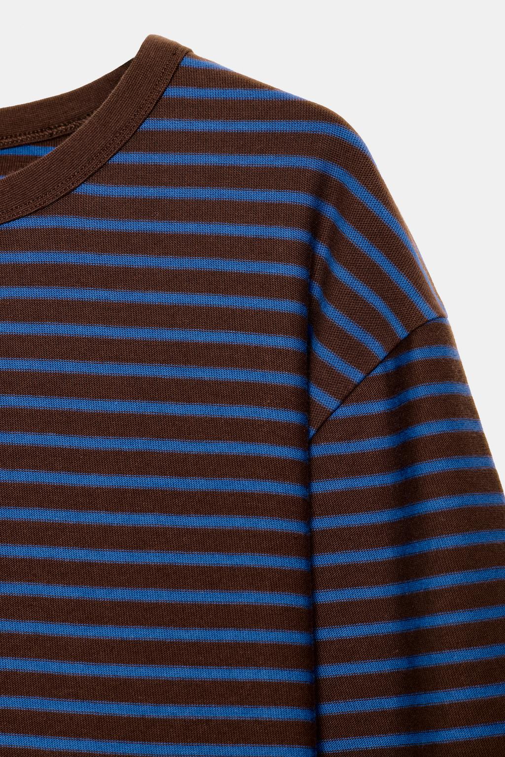 ФУТБОЛКА В ПОЛОСКУ С ДЛИННЫМИ РУКАВАМИ