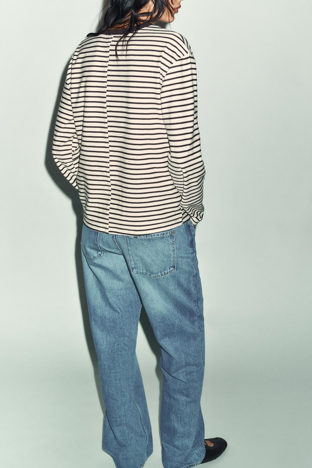 ФУТБОЛКА В ПОЛОСКУ С ДЛИННЫМИ РУКАВАМИ