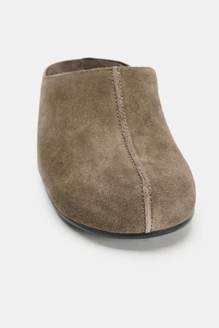 Туфли-мюли из спилка- Заказать в России