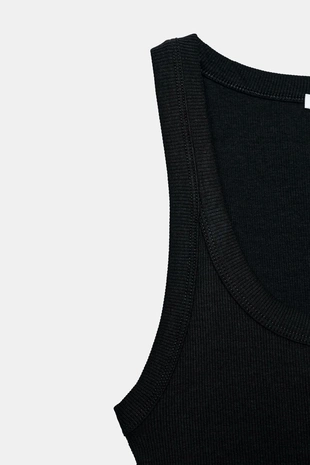 Топ без рукавов в рубчик- Заказать в России