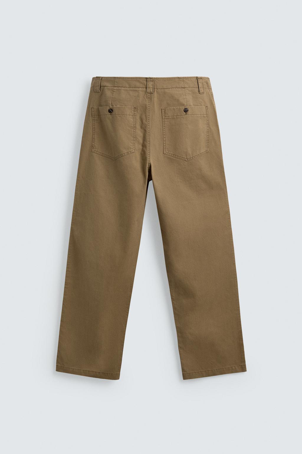 БРЮКИ STRAIGHT FIT С ЭФФЕКТОМ ПОТЕРТОСТИ