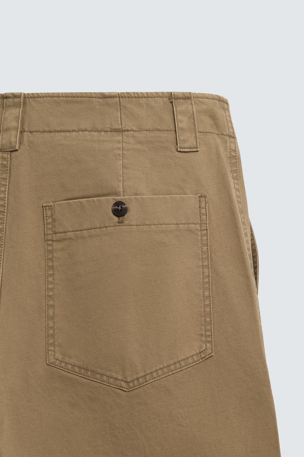 БРЮКИ STRAIGHT FIT С ЭФФЕКТОМ ПОТЕРТОСТИ