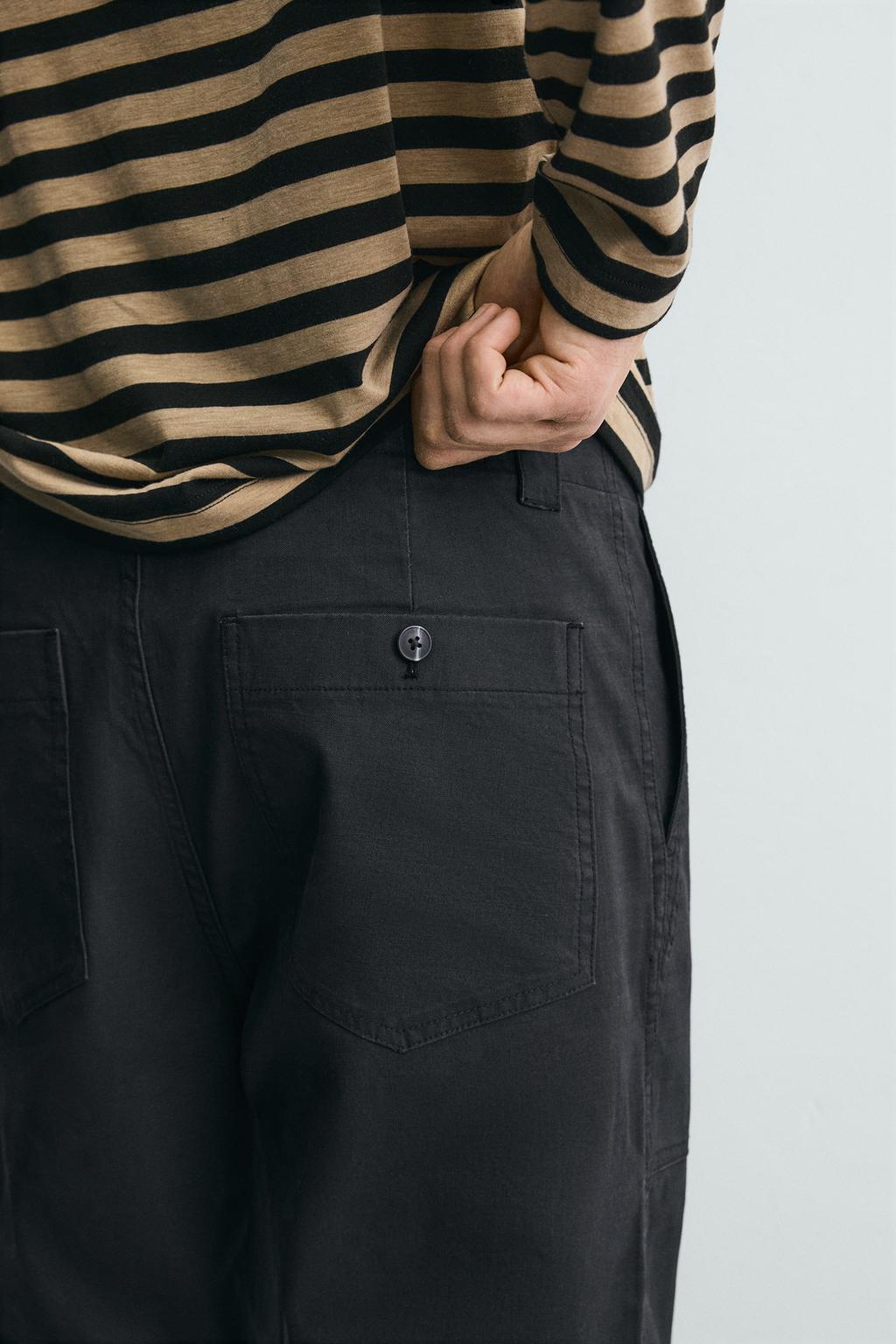 БРЮКИ STRAIGHT FIT С ЭФФЕКТОМ ПОТЕРТОСТИ