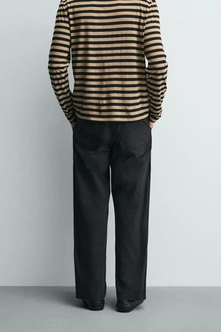 Брюки STRAIGHT FIT с эффектом потертости- Заказать в России