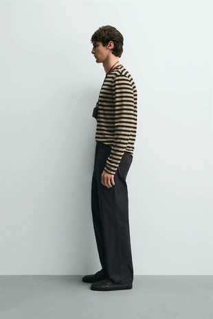 Брюки STRAIGHT FIT с эффектом потертости- Заказать в России