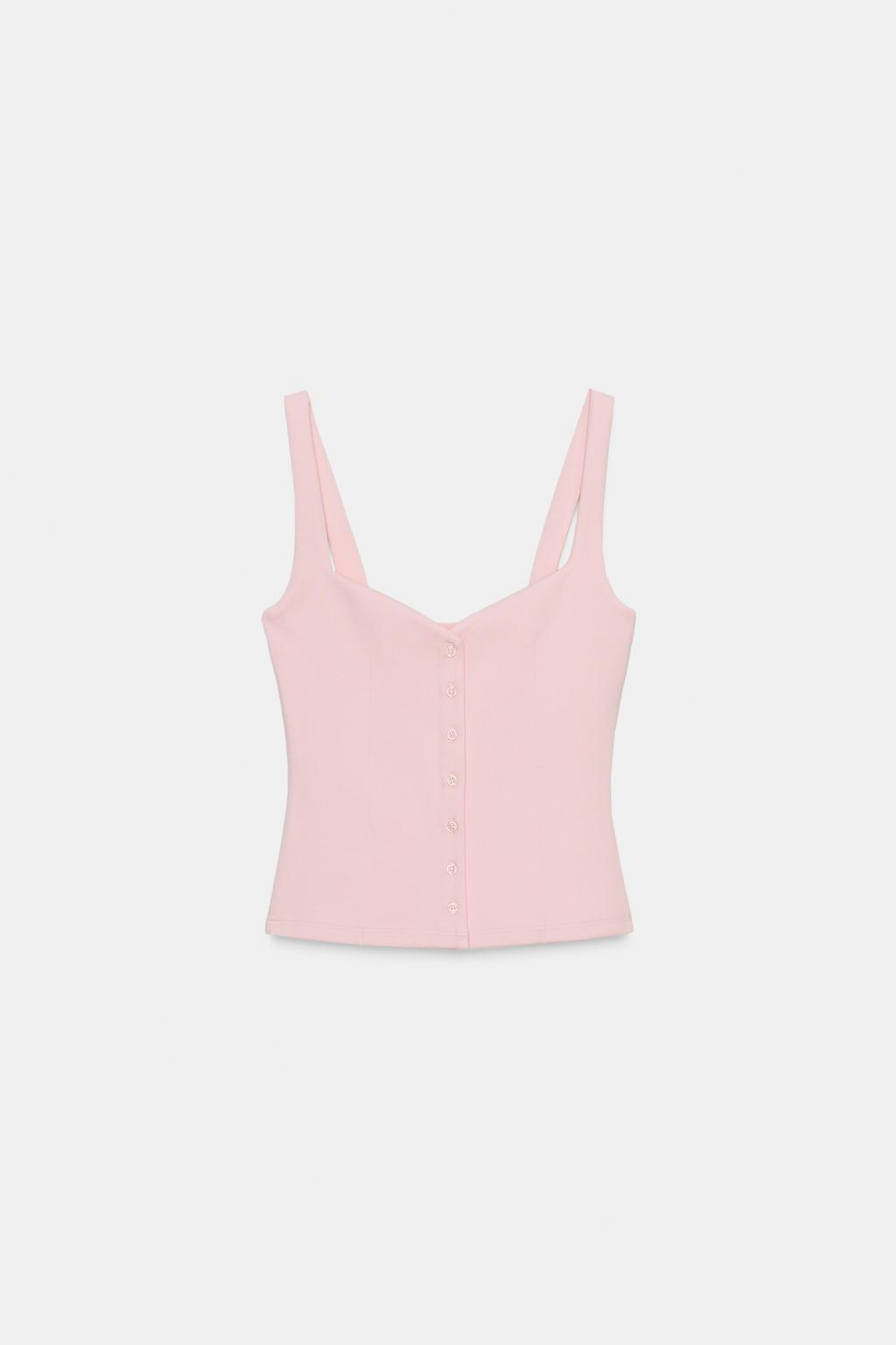 ТОП С ВЫРЕЗОМ СЕРДЕЧКОМ И ПУГОВИЦАМИ