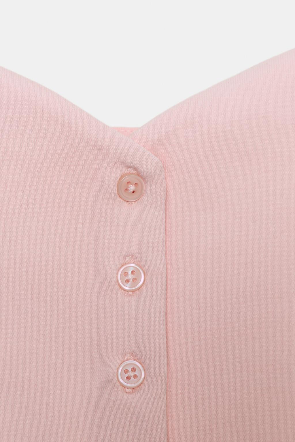 ТОП С ВЫРЕЗОМ СЕРДЕЧКОМ И ПУГОВИЦАМИ