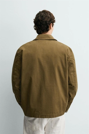 Парка свободного кроя с навесными петлями