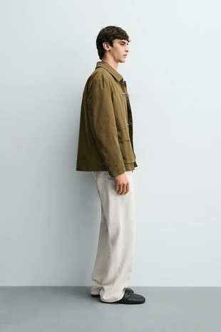 Парка свободного кроя с навесными петлями