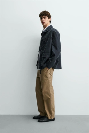 Парка свободного кроя с навесными петлями- Заказать в России