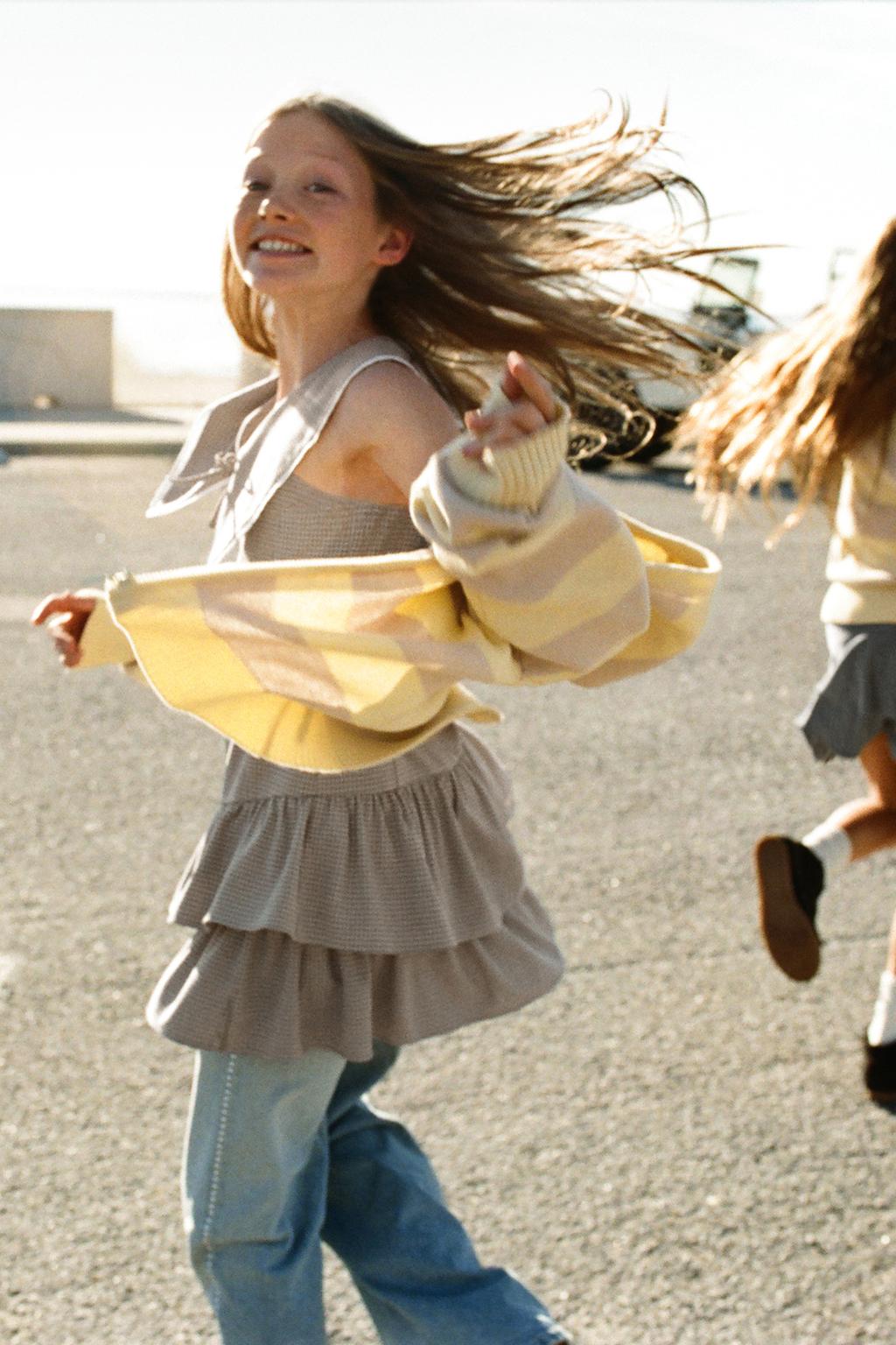 ПЛАТЬЕ В КЛЕТКУ С ВОЛАНАМИ И КРУЖЕВОМ