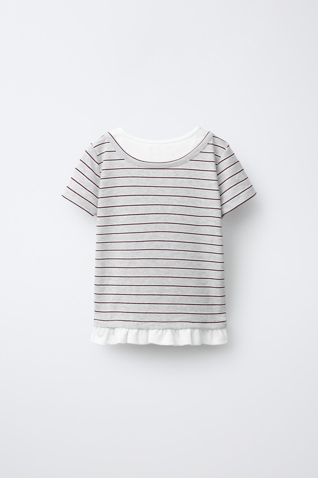 МАЙКА В ПОЛОСКУ С ДВОЙНЫМ ВОРОТНИКОМ