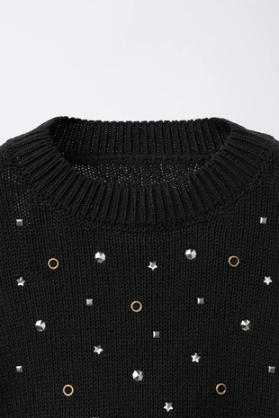 Джерси с вырезами и стразами- Заказать в России