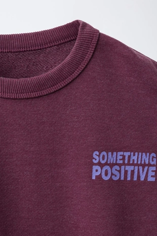 Толстовка с текстовым принтом- Заказать в России