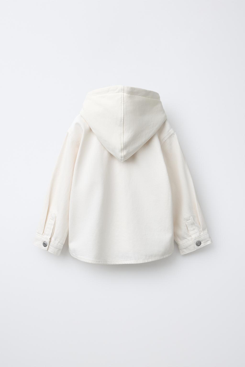 КУРТКА-РУБАШКА ИЗ САРЖИ СО СЪЕМНЫМ КАПЮШОНОМ