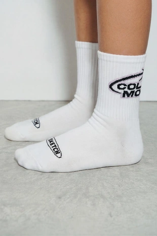 Набор из двух пар высоких носков с принтом- Заказать в России