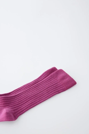 Длинные носки в рубчик