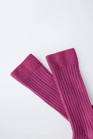 Длинные носки в рубчик