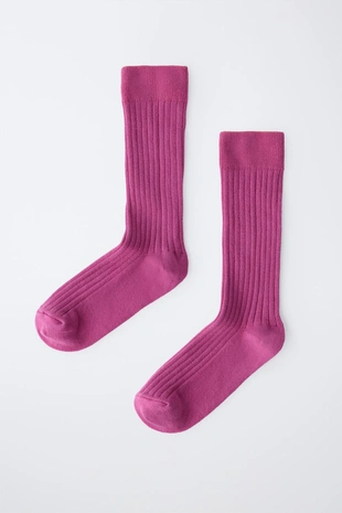 Длинные носки в рубчик- Заказать в России