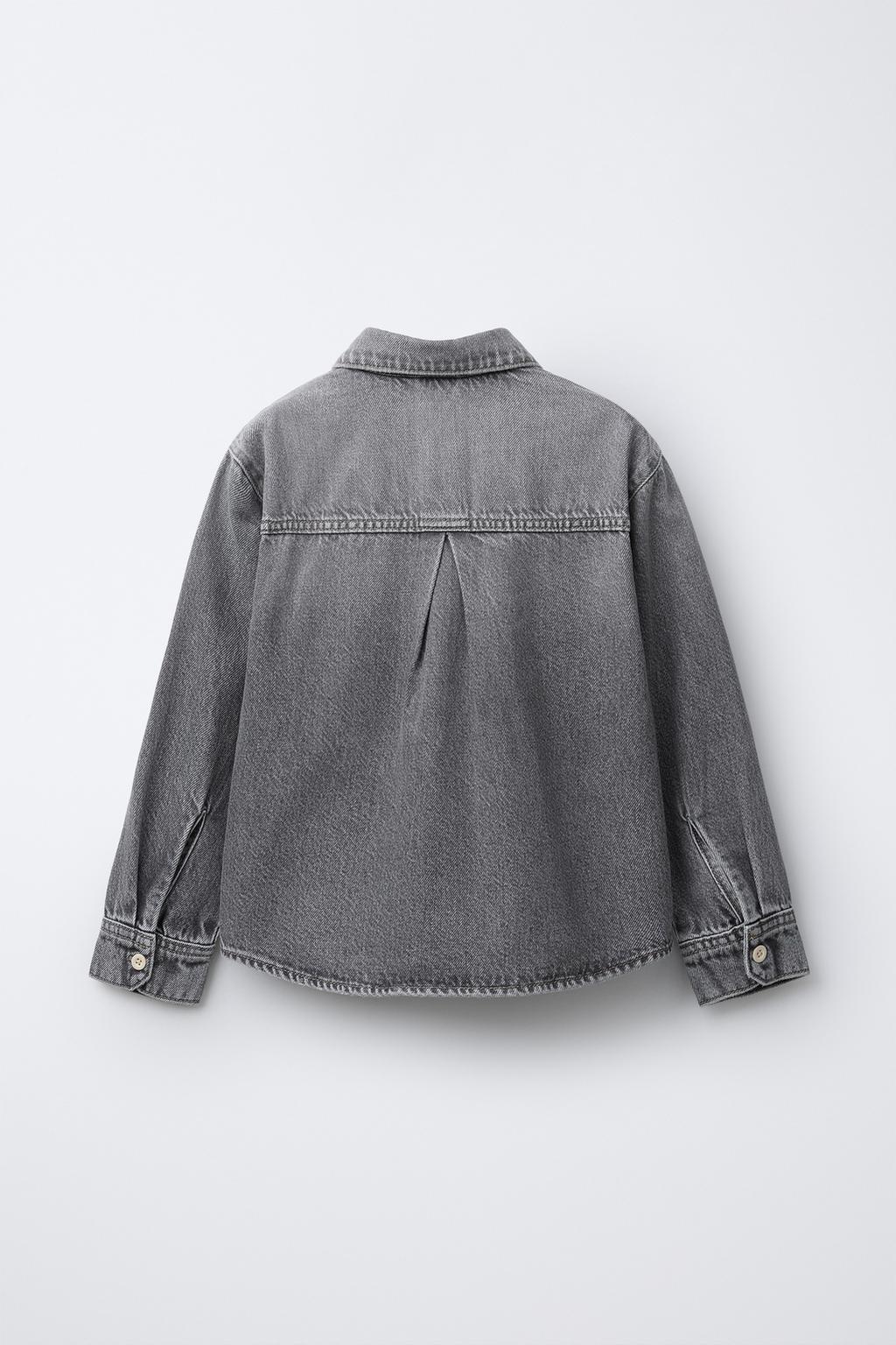 ДЖИНСОВАЯ РУБАШКА С ЭФФЕКТОМ ПОТЕРТОСТИ