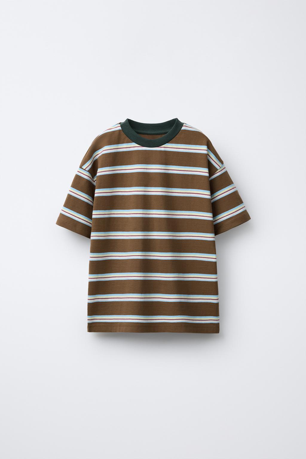 ФУТБОЛКА С ПРИНТОМ В ПОЛОСКУ