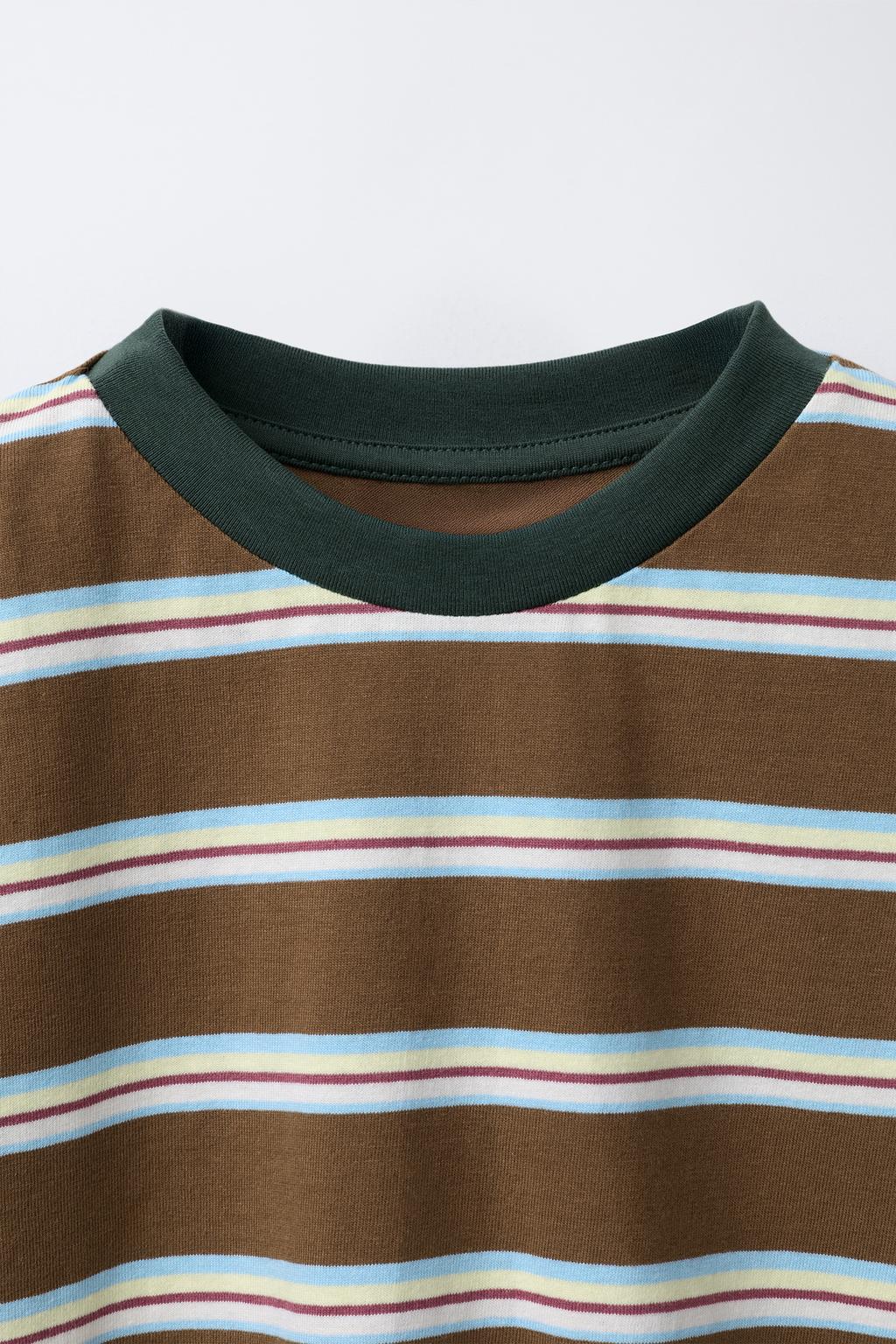 ФУТБОЛКА С ПРИНТОМ В ПОЛОСКУ