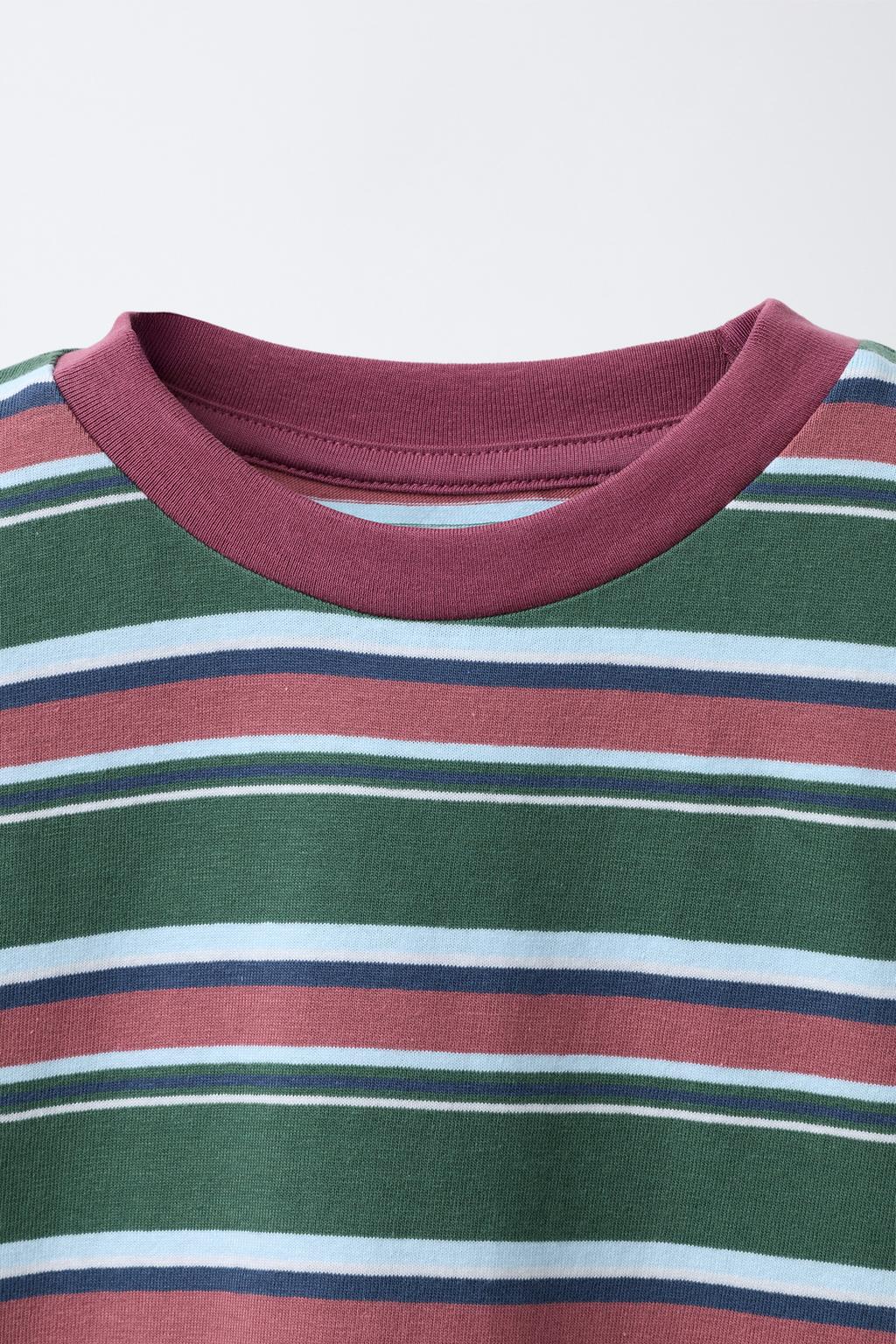 ФУТБОЛКА С ПРИНТОМ В ПОЛОСКУ