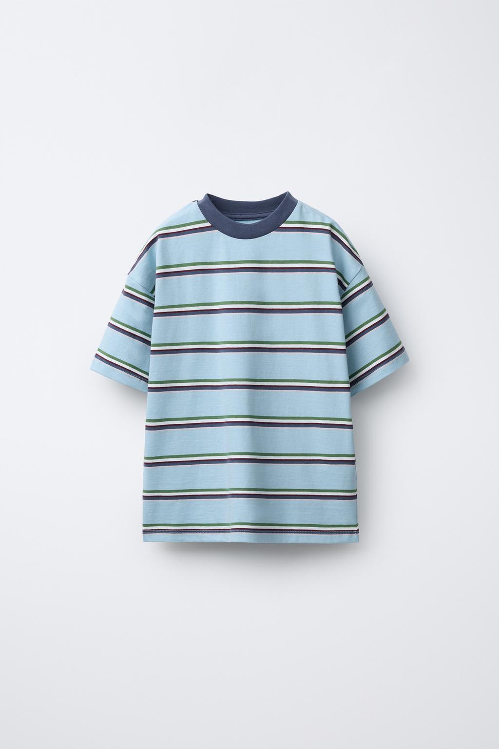 ФУТБОЛКА С ПРИНТОМ В ПОЛОСКУ