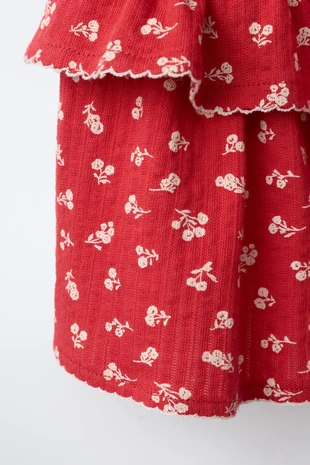 Юбка с эластичным поясом и цветами- Заказать в России