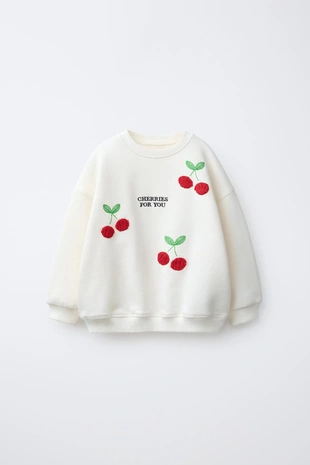 Купить Zara Толстовка с вышивкой «вишни»