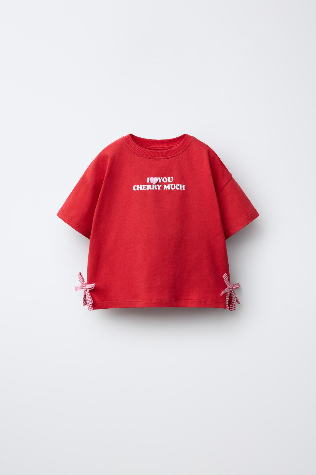 ФУТБОЛКА С БАНТАМИ В КЛЕТКУ ВИШИ