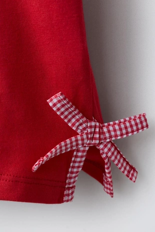 Футболка с бантами в клетку виши- Заказать в России