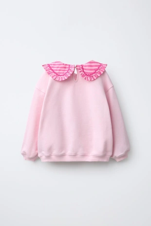 Толстовка с воротником-хомутом и волнистым узором- Заказать в России