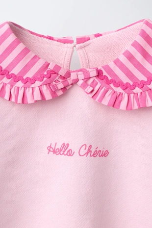 Толстовка с воротником-хомутом и волнистым узором- Заказать в России