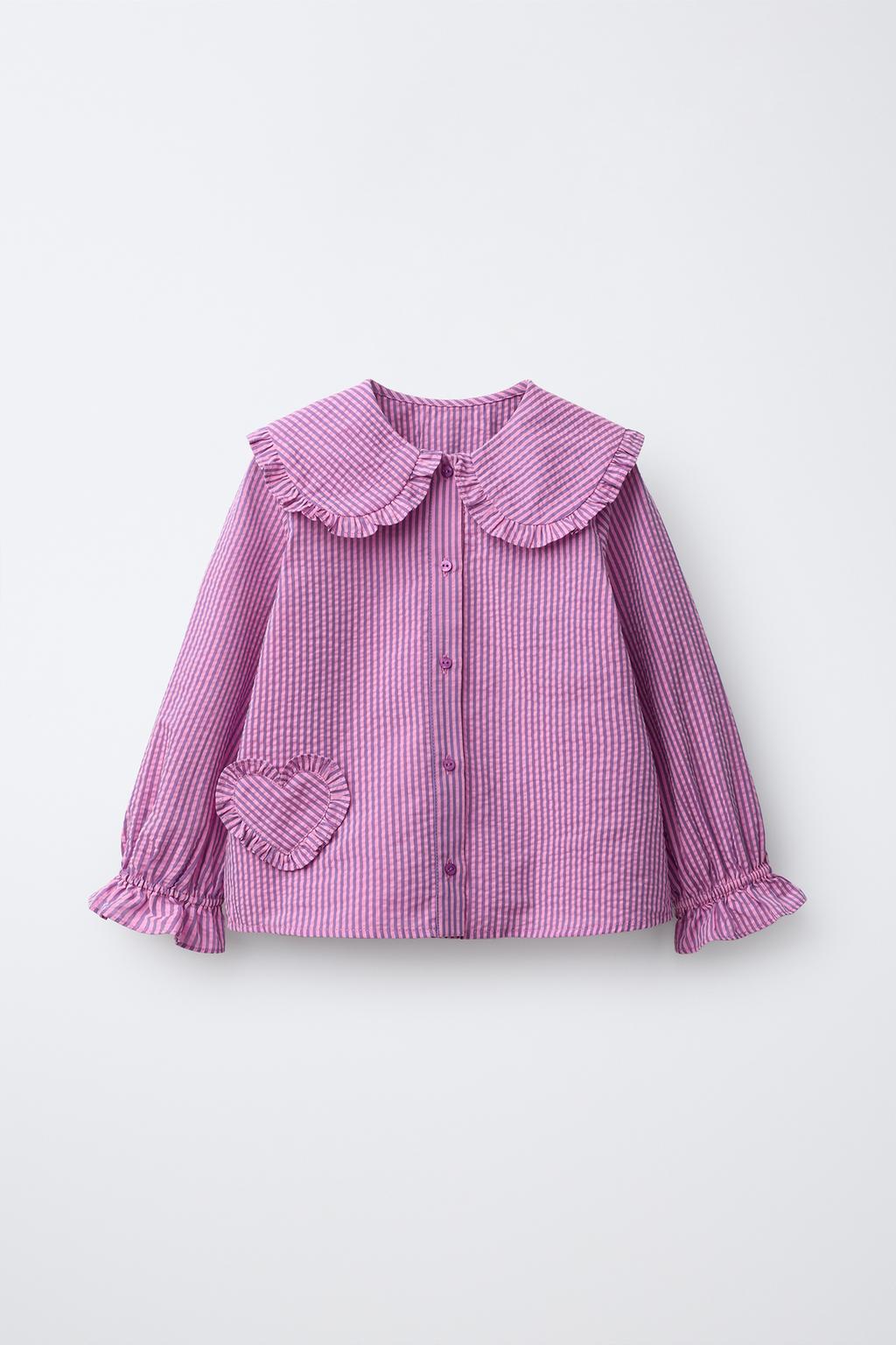 РУБАШКА В ПОЛОСКУ С СЕРДЦЕМ