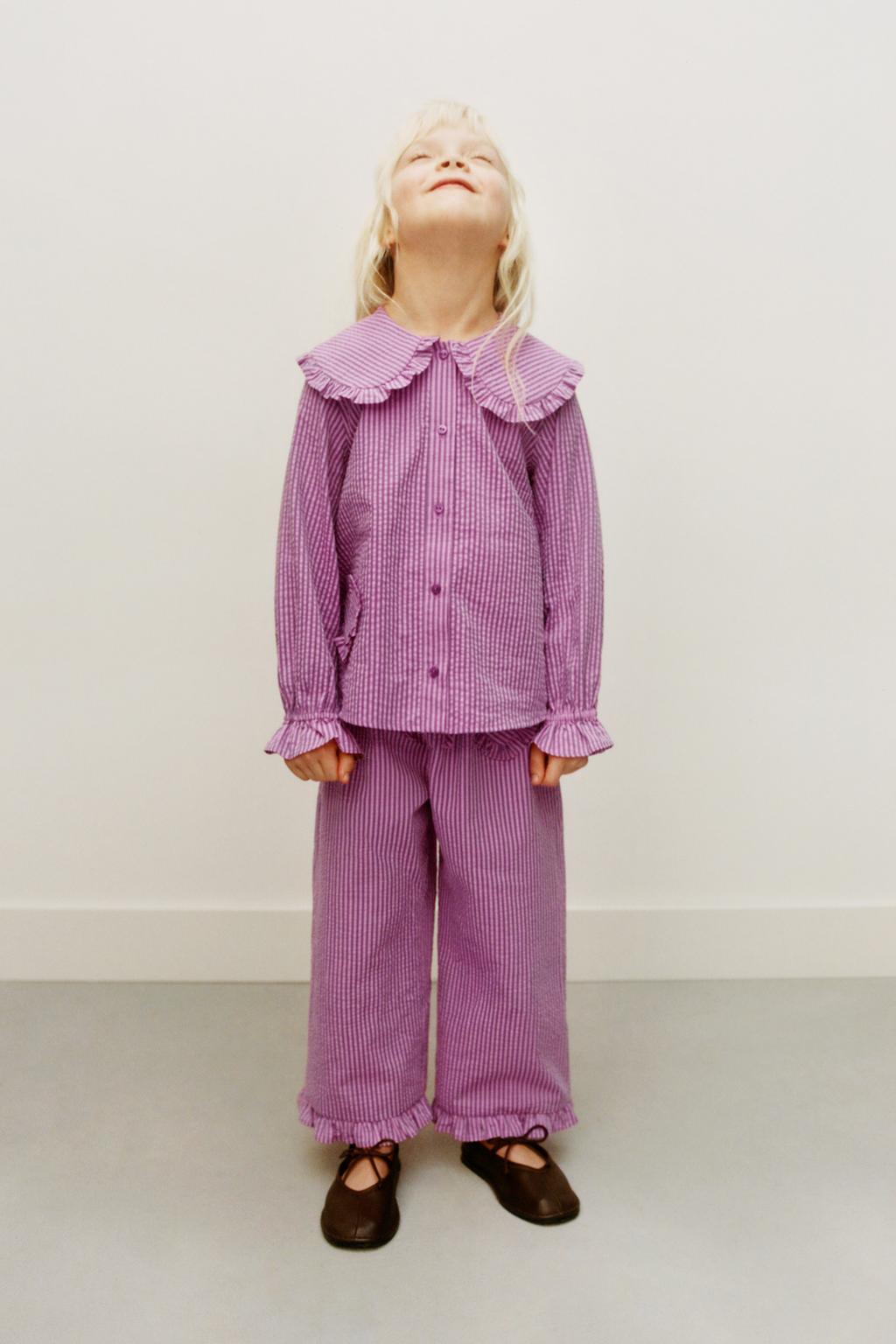 БРЮКИ-КЮЛОТЫ В ПОЛОСКУ С СЕРДЦЕМ