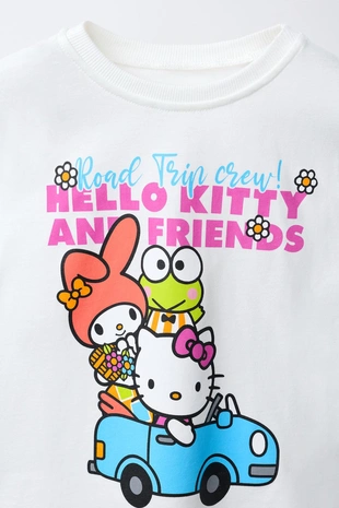 Футболка с машиной HELLO KITTY AND FRIENDS © SANRIO- Заказать в России