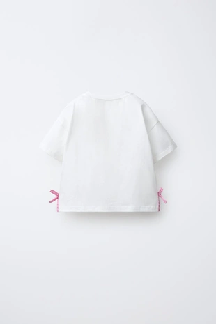 Футболка с бантами в клетку виши- Заказать в России